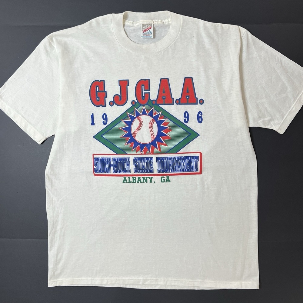 Vintage 1996 GJCAA Snow Pitch State Tournament Tshirt Jerzees Albany GA Size XL - Picture 2 of 8